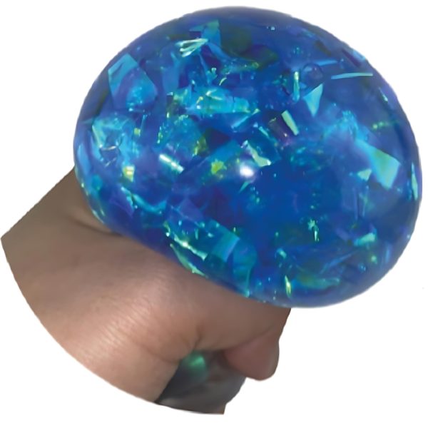 Bolinha de Borracha Sensorial com Glitter