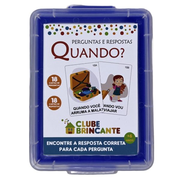 QUANDO? Recurso Educativo para Vocabulário e Alfabetização