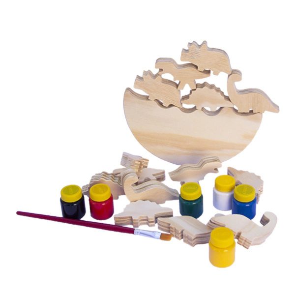 Jogo do Equilíbrio do Dinossauro Colorir Infantil Educativo