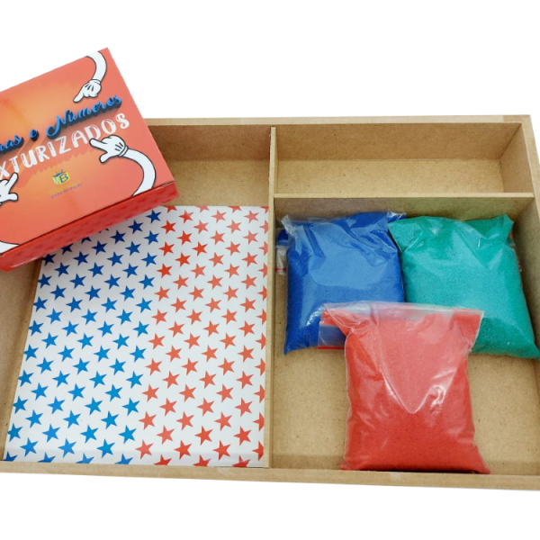 Caixa de Areia + Letras e Números Texturizados