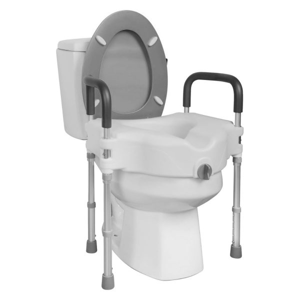 Assento Elevado para Sanitário com Barras Laterais de Apoio