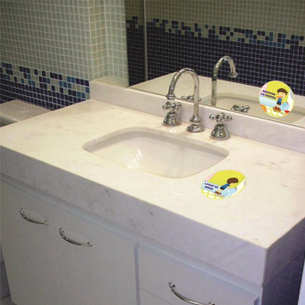 Adesivos sinalizadores das atividades