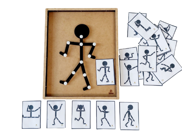 Jogo Terapêutico Boneco articulado Imagem e Esquema Corporal