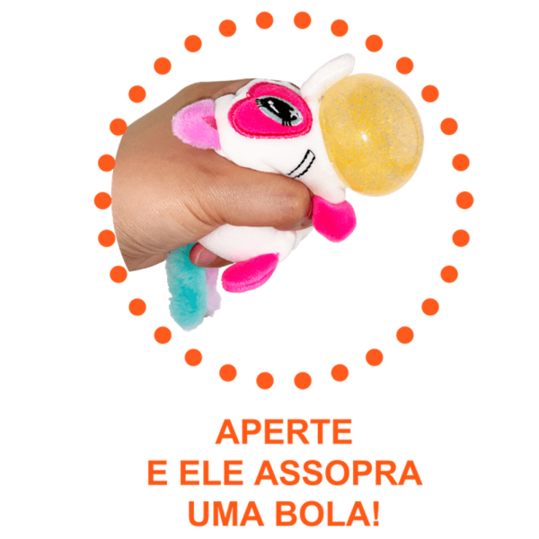 Pelúcia em Formato de Bola Macia de Apertar Animais Fofuchos 7cm