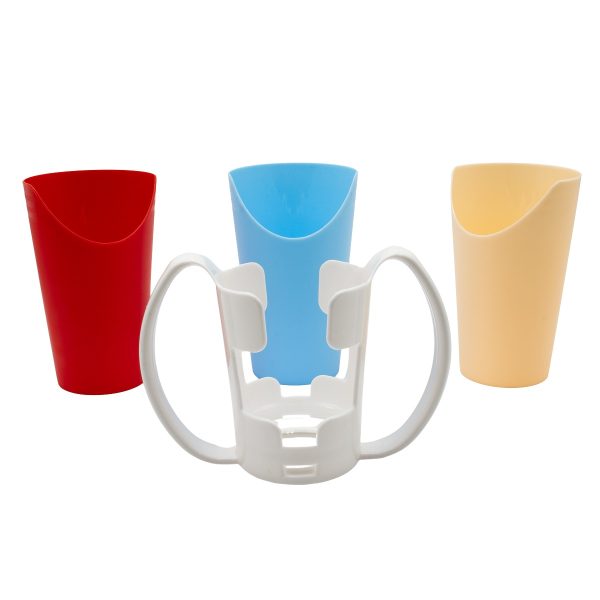 Copo Recortado Disfagia com Suporte Alça Dupla 230 ML Nosey Sensii