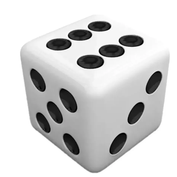 MAT PRIMA: 1 UNIDADE Dados Brancos 6 Faces Jogos Rpg 16mm Conjunto Branco