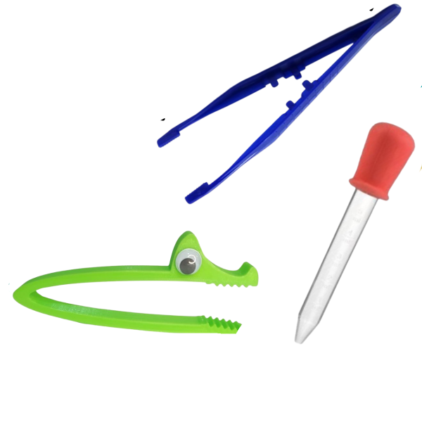 Kit Coordenação Motora 2 Pinças e 1 Conta Gotas Sensii