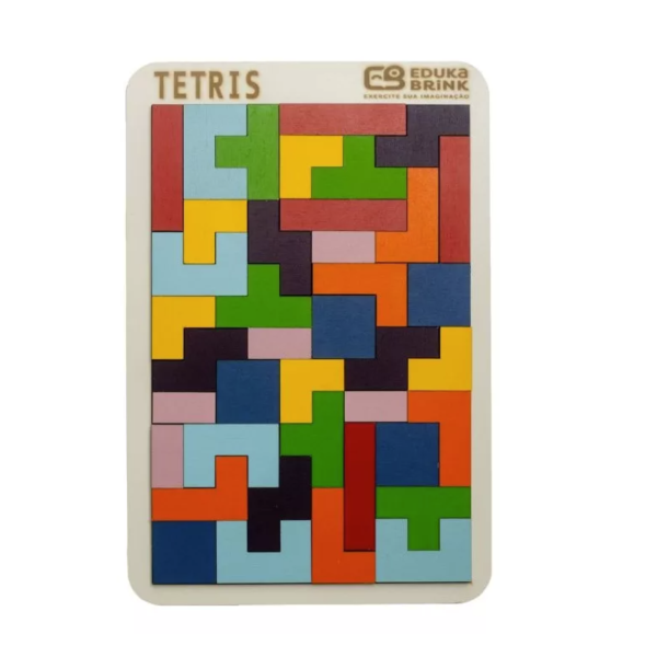 Quebra-Cabeça 3D - Tetris de Madeira