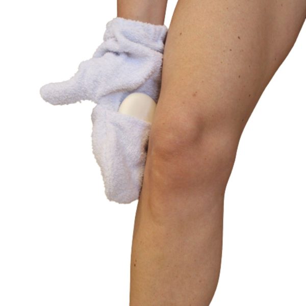 Luva para Banho com porta sabonete 100% Algodão