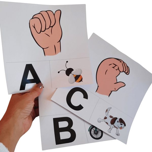 Adesivo de Parede Alfabeto em Libras para Escolas