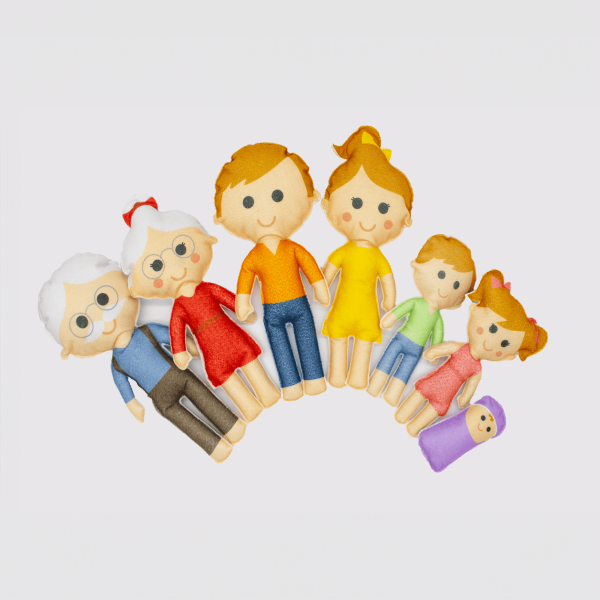 Família Terapêutica Branca 7 Personagens Edukabrink