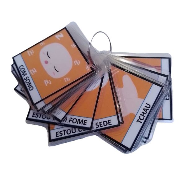 Chaveiro de bolso - o que fazer / sentimentos - PECS