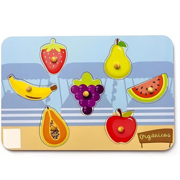 Tabuleiro de Encaixe Frutas