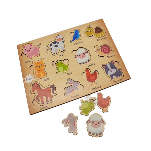 Tabuleiro Animais Quebra Cabeça – Sensii