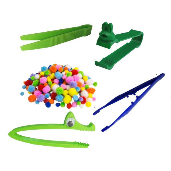 Kit Coordenação Motora Fina Sensii com 150 Pompons e 4 pinças